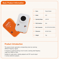 Modul Buzzer Pasif QMY S10 PH2.0 Plug-and-Play Output Sinyal Alarm Audio untuk Kit Pemrograman Edukasi AI ESP32