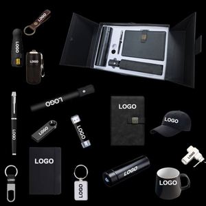 Agenda en cuir de luxe A5 personnalisé haut de gamme pour entreprises, ensemble cadeau de carnet et stylo personnalisé - Product Image 1