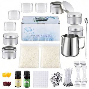 Envase de Lujo para Velas con Tapa Blanca, Mezcla de Soja para Aromaterapia, Recuerdo de Boda, Colección Deluxe para Boutique - Product Image 4