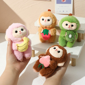Juguete de peluche, Animal de peluche, pequeño mono, plátano, <span class=keywords><strong>fruta</strong></span>, muñeca para niños, venta al por mayor, máquina de garra, máquina de monedas Arcade, tamaño de 4 pulgadas - Product Image 4
