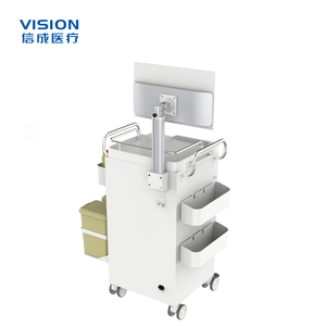 Hot Sale Modern Hospital <strong>Nursing</strong> Trolley ABS/Aluminum Alloy Medical <strong>Cart</strong> Adjustable Height Lightweight Drawers Silent Wheels - Product Image 2