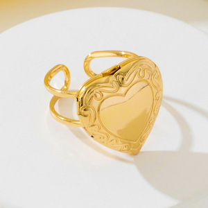 Cadre <span class=keywords><strong>photo</strong></span> DIY en acier inoxydable plaqué or 18 carats, réglable et ouvert, texture moderne en forme de cœur, simple, simple, cadeau tendance - Product Image 5