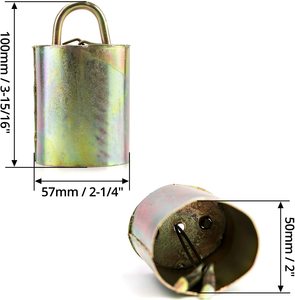 Campana e collari di capra da 7cm Set di campanacci in metallo per campanacci Anti-smarriti per cavalli da pascolo - Product Image 6