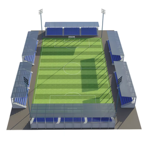 Équipement <span class=keywords><strong>de</strong></span> <span class=keywords><strong>stade</strong></span> <span class=keywords><strong>de</strong></span> football professionnel, solution complète pour terrain <span class=keywords><strong>de</strong></span> football extérieur avec gradins, buts et système d'éclairage - Product Image 2