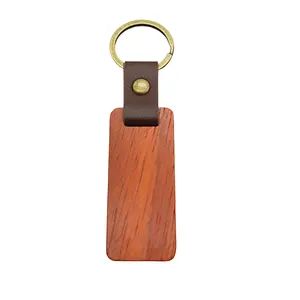 उत्कीर्णन के लिए कस्टम चमड़े कुंजी श्रृंखला लकड़ी चाबी का गुच्छा व्यापार उपहार कस्टम कार चाबी का गुच्छा चमड़े चाबी का गुच्छा