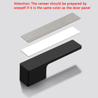 Serrure de porte magnétique-Poignée moderne minimaliste de style italien pour chambre à coucher, accessoire de porte coulissante muette d'intimité