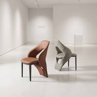 Chaise de salle à manger en cuir PU haut de gamme au design simple et confortable, idéale pour la maison, le salon, les restaurants et les hôtels