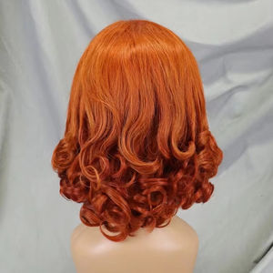 <span class=keywords><strong>Comprar</strong></span> a granel para reventa 13x4 Peluca de pelo brasileño frontal de encaje Bob de onda suelta corta para mujeres 350 Color 14 pulgadas pelucas de cabello humano real - Product Image 1