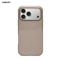 Étui de téléphone VAWI B403 antichoc en PC avec motif antidérapant, logo personnalisé, pour iPhone 15 16 17 Pro Max, coque magnétique