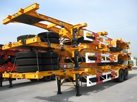 Châssis de semi-remorque 2, 3 ou 4 essieux de haute qualité avec une charge utile de 60 tonnes pour le transport de conteneurs de marchandises lourdes, remorque de camion personnalisable