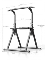 Tour de musculation pliable avec barres de traction et stations de dips, hauteur réglable, en acier, équipement de fitness à domicile