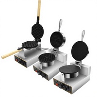 Gaufrier belge professionnel 1400W, chauffage électrique, acier inoxydable, antiadhésif, machine multifonction