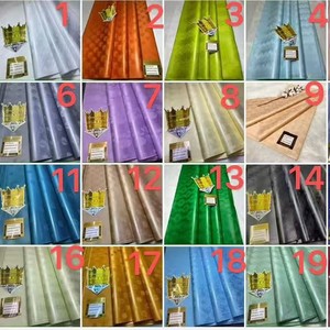 Tissu <span class=keywords><strong>Brocart</strong></span> Bazin Riche 100% Coton Lourd, <span class=keywords><strong>Brocart</strong></span> Africain de Guinée pour Vêtements Hommes et Garçons - Product Image 5