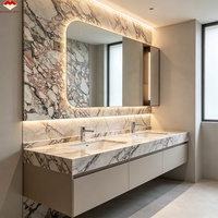 Losas Grandes de Calacatta Viola a Medida con Superficie Pulida para Isla de Cocina, Mesa de Comedor, Baño, Encimeras de Lavabo Modernas