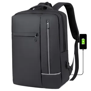 थोक अवकाश निविड़ अंधकार नायलॉन जाली लैपटॉप यूएसबी प्रभारी स्कूल बैग बैग व्यापार बैग
