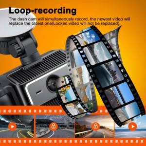 새로운 차량용 블랙박스 4채널 <span class=keywords><strong>DVR</strong></span> 와이파이 대시캠 1080P 4렌즈 비디오 카메라 - Product Image 4