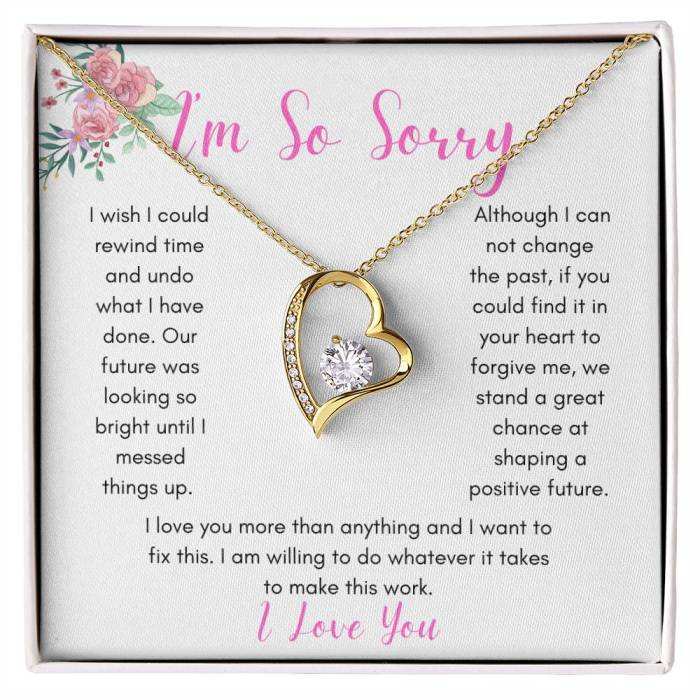 Carte + Collier en Or (Boîte Lumineuse LED)