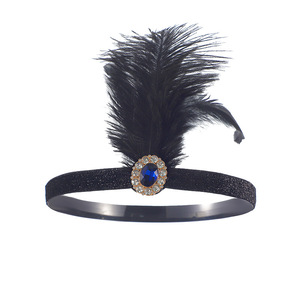 Nueva Diadema de Plumas y Diamantes de Imitación Estilo Gatsby de los Años 20 para Mujer, Banda para el Cabello con Borlas Vintage, Accesorio para Disfraz de Fiesta de los Años 20 - Product Image 3