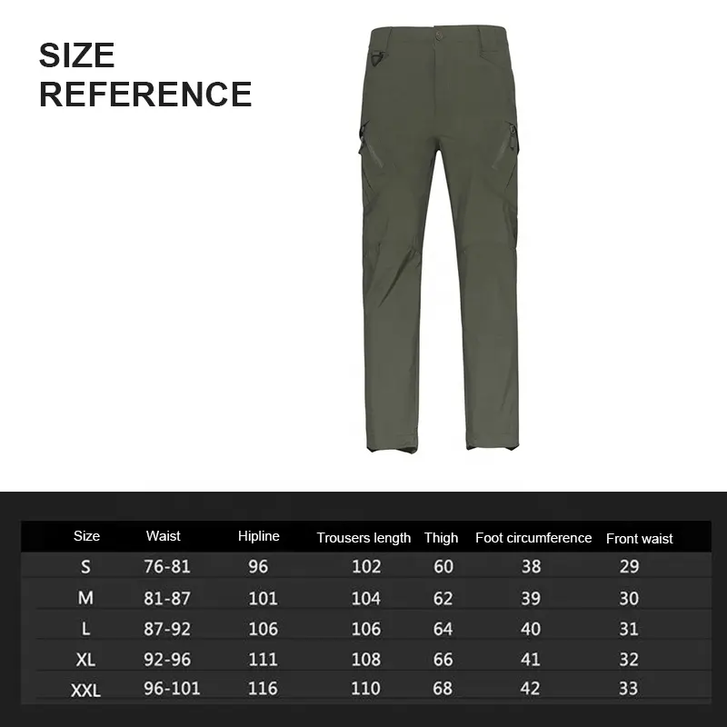 بنطلون تكتيكي رجالي خفيف الوزن متعدد الجيوب ومضاد للمياه ومضاد للتجاعيد ومقاوم للتآكل