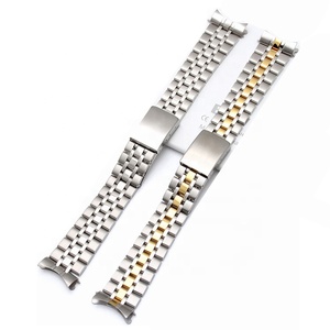 Bracelet de montre en acier massif 13 17 19 mm Bracelet de montre en métal 20mm incurvé pour Montres Super Clone Prince pelagos Black Bay Gmt - Product Image 2