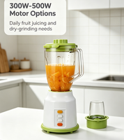 Blender de comptoir GB-BL702 300-500W, mixeur à jus 3 vitesses, AC220-240V 50/60Hz, blender avec pot en plastique de 1,5 L et gobelet broyeur