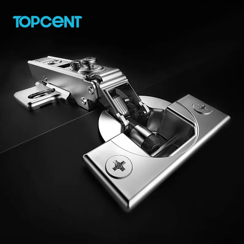 Topcent 35mm tasse tampon bidirectionnel 3D 4D charnière fermeture en douceur hydraulique en acier armoires de cuisine porte dissimulée meubles charnière