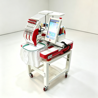 Machine à broder à tête unique de haute précision pour la production de broderies sur casquettes, serviettes, sacs et textiles