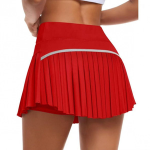 Rok Lipit Multi-Warna Fashion Musim Panas Terlaris Anti-Exposure Pinggang Tinggi Rok Pendek Olahraga Fitness Bernapas Rok Tenis - Product Image 4