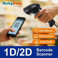 Escáner de Código de Barras USB con Cable Mobydata HS100 para Tiendas y Supermercados