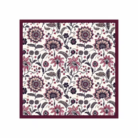 Tapis de Mahjong Vintage à Motif Floral Moghol 80x80cm Carré Antidérapant en Néoprène Caoutchouc Résistant à l'Eau Pliable Écologique
