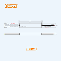Driver LED AC-DC YSD IP67 DALI DT6 dimmable 40W-300W avec gradation 0-10V et Push Dimming pour éclairage LED, boîtier en aluminium