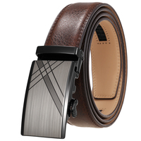 Ceinture en cuir pour homme LY36-24938-1, vente en gros d'usine, ceinture en cuir de vachette à double couche avec boucle automatique