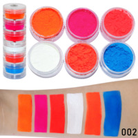 Ensemble de poudres de pigment pour fards à paupières à effet néon scintillant, finitions mate et brillante, pour les peaux foncées, maquillage pour les yeux