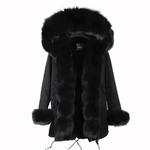 本物のフェイクフォックスアライグマうさぎ柔らかく暖かい毛皮のようなふわふわの毛皮冬の男性コートファーパーカジャケット