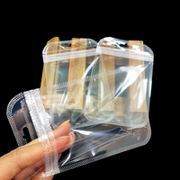 Sacs en plastique épais avec logo personnalisé pochettes transparentes à fermeture éclair pour bijoux à bricoler soi-même emballage de vente au détail sacs suspendus pochettes de rangement refermables