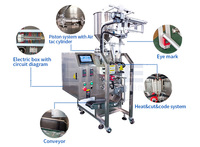 LINHE Machine à remplir les sachets de poudre pour ketchup Wasabi Petits sacs