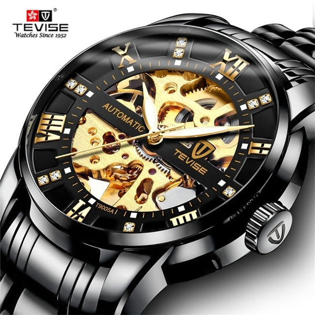 Top Brand Fashion TEVISE 9005 a Mens Self Wind Wristwatch Man Mechanical Watches Automatic Watch Male Clock Relogio Masculino