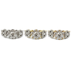 Boxing Day cadeau parfait 18 carats or blanc massif véritable diamant bijoux fins grandes bagues de fiançailles rondes pour mariage de mariée - Product Image 4