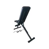 Banc de musculation réglable pour abdominaux et pectoraux avec bande de résistance pour la maison