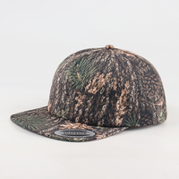Casquette de golf imperméable OEM ODM en tissu camouflage à 5 panneaux, casquette de baseball perforée à fermeture snapback de qualité supérieure avec logo personnalisé pour les vêtements de sport