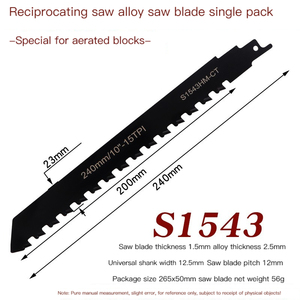 Lames de <span class=keywords><strong>scie</strong></span> <span class=keywords><strong>sabre</strong></span> alternative HENGLAI de qualité industrielle coupe BIM feuille de béton épaisse support personnalisé OEM - Product Image 3