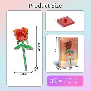 Đầy Màu Sắc Hoa Khối Xây Dựng Trang Trí Hoa Cây Tulip Tăng Giá Rẻ DIY Nghệ Thuật Thủ Công Thiết Lập Các Bà Mẹ Ngày Quà Tặng Cho Mẹ Và Trẻ Em - Product Image 3