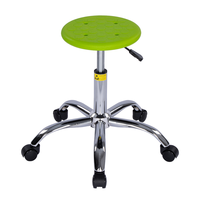 Chaise de laboratoire M04, tabouret ESD en polypropylène, hauteur réglable, roulettes pivotantes, design contemporain, modèle M04, hôpital, école, laboratoire