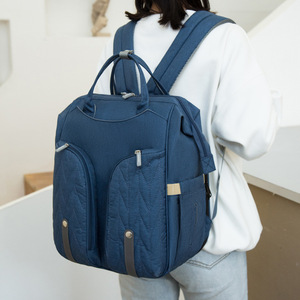 Bolsa de Pañales Estilo Coreano, Mochila de Gran Capacidad para Bebé, Impermeable, Minimalista, de Tela Afelpada, Plegable para Mamás - Product Image 5