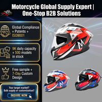 Helm Motor GeometriSturdy Flip Up untuk Pelindung dari Sinar Matahari, Anti Jatuh, Petualang Offroad, Helm Olahraga Pelindung