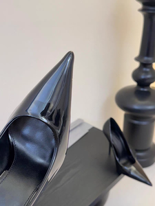 Zapatos de Tacón de Aguja para Mujer, Punta Puntiaguda, Charol, Tacones Altos, Cierre Deslizante, Tallas Grandes, Tacones Finos para Ocasiones Formales y de Noche - Product Image 4