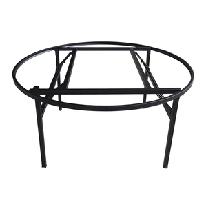 Vente en gros <span class=keywords><strong>Cadre</strong></span> de table de salle à manger de restaurant moderne bon marché facile à installer Pieds de table de salle à manger d'hôtel ronds pliants en acier et métal - Product Image 1