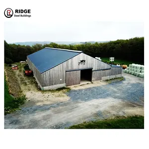Bâtiment préfabriqué stable de hangar de bétail d'élevage de poulailler de structure métallique résistant au vent