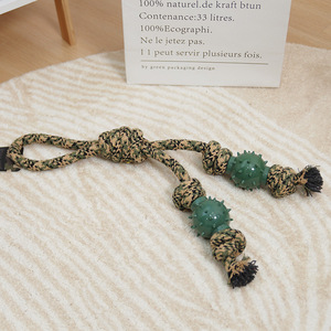ของเล่นเชือกกัดลายพรางสำหรับสุนัข ของเล่นทำความสะอาดฟันสำหรับสุนัขพันธุ์ใหญ่ ของใช้สำหรับดูแลสุขภาพฟันสัตว์เลี้ยง - Product Image 2