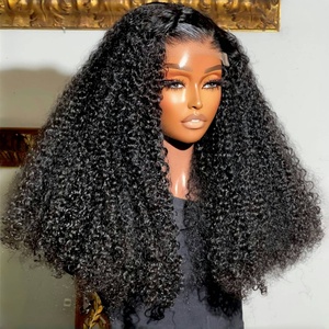 Perruques en dentelle frontale HD 13x4 sans colle, cheveux humains vierges Remy vietnamiens à 100%, ondulation profonde, boucles lâches, blondes et noires naturelles, Jerry Curly - Product Image 3